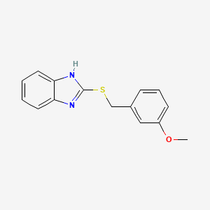 molecular formula C15H14N2OS B14128423 2-[(3-methoxyphenyl)methylsulfanyl]-1H-benzimidazole 