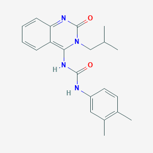 molecular formula C21H24N4O2 B14128436 (E)-1-(3,4-dimethylphenyl)-3-(3-isobutyl-2-oxo-2,3-dihydroquinazolin-4(1H)-ylidene)urea 