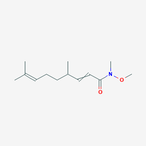 molecular formula C13H23NO2 B1412846 N-Methoxy-N,4,8-trimethylnona-2,7-dienamide CAS No. 1394121-42-6