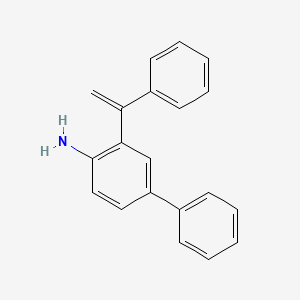 molecular formula C20H17N B14128478 3-(1-Phenylethenyl)-[1,1'-biphenyl]-4-amine 