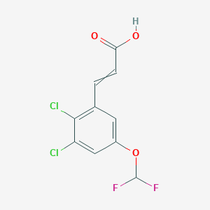molecular formula C10H6Cl2F2O3 B1412850 2,3-Dichloro-5-(difluoromethoxy)cinnamic acid CAS No. 1807411-41-1
