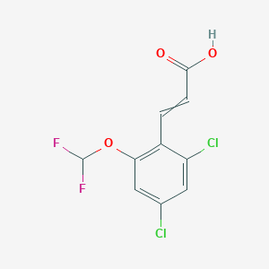 molecular formula C10H6Cl2F2O3 B1412851 2,4-Dichloro-6-(difluoromethoxy)cinnamic acid CAS No. 1807312-80-6