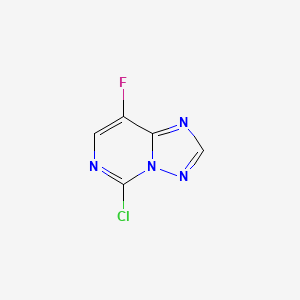 molecular formula C5H2ClFN4 B1412852 5-Chloro-8-fluoro[1,2,4]triazolo[1,5-c]pyrimidine CAS No. 2096987-07-2