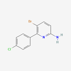 molecular formula C11H8BrClN2 B1412853 5-Bromo-6-(4-chloro-phenyl)-pyridin-2-ylamine CAS No. 1817741-81-3