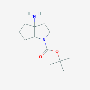 molecular formula C12H22N2O2 B1412857 Tert-butyl 3a-amino-octahydrocyclopenta[b]pyrrole-1-carboxylate CAS No. 1438241-27-0
