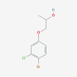 molecular formula C9H10BrClO2 B1412858 1-(4-溴-3-氯苯氧基)丙醇-2 CAS No. 1934390-36-9