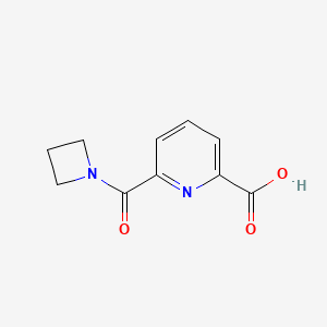 molecular formula C10H10N2O3 B1412859 6-(氮杂环丁-1-羰基)吡啶-2-甲酸 CAS No. 1878715-43-5