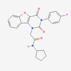 N-cyclopentyl-2-(3-(4-fluorophenyl)-2,4-dioxo-3,4-dihydrobenzofuro[3,2-d]pyrimidin-1(2H)-yl)acetamide