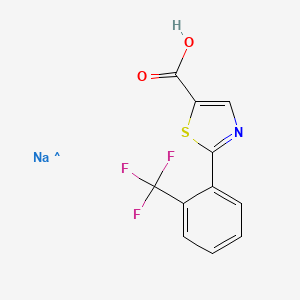 molecular formula C11H6F3NNaO2S B1412865 2-(2-三氟甲基苯基)-噻唑-5-羧酸钠 CAS No. 2204912-95-6