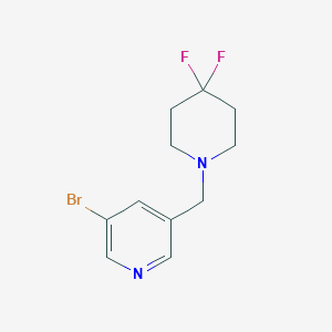 molecular formula C11H13BrF2N2 B1412867 3-溴-5-(4,4-二氟哌啶-1-基甲基)-吡啶 CAS No. 1948220-71-0