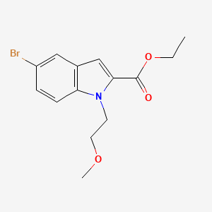 molecular formula C14H16BrNO3 B1412868 5-Bromo-1-(2-methoxyethyl)-1H-indole-2-carboxylic acid ethyl ester CAS No. 2203716-02-1