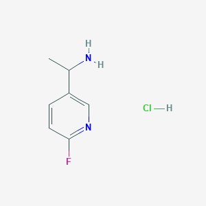 molecular formula C7H10ClFN2 B1412869 1-(6-Fluoropyridin-3-yl)ethanamine hydrochloride CAS No. 2206821-16-9
