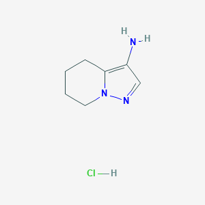 molecular formula C7H12ClN3 B1412876 4H,5H,6H,7H-吡唑并[1,5-a]吡啶-3-胺盐酸盐 CAS No. 2059988-79-1