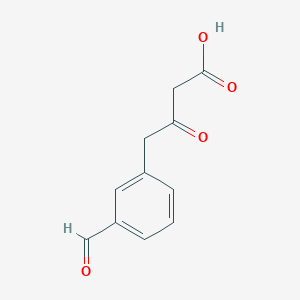 molecular formula C11H10O4 B1412877 4-(3-Formylphenyl)-3-oxobutanoic acid CAS No. 869624-78-2