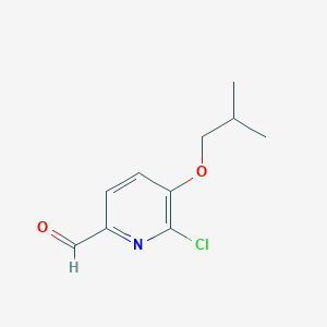 molecular formula C10H12ClNO2 B1412878 6-Chloro-5-isobutoxypyridine-2-carbaldehyde CAS No. 2167918-29-6