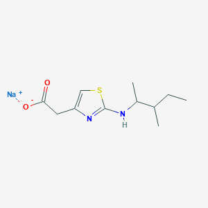 molecular formula C11H17N2NaO2S B1412888 2-{2-[(3-甲基戊基)氨基]-1,3-噻唑-4-基}乙酸钠 CAS No. 2060006-13-3