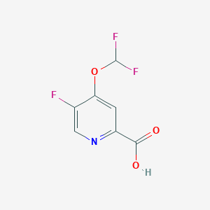 molecular formula C7H4F3NO3 B1412890 4-二氟甲氧基-5-氟吡啶-2-甲酸 CAS No. 1806315-94-5