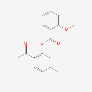 2-Acetyl-4,5-dimethylphenyl 2-methoxybenzoate