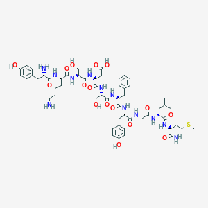 molecular formula C56H80N12O16S B141290 TyrLysSerAspSerPheTyrGlyLeuMet CAS No. 135690-48-1