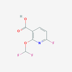 molecular formula C7H4F3NO3 B1412902 2-Difluoromethoxy-6-fluoronicotinic acid CAS No. 1806304-75-5