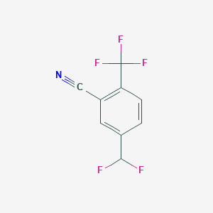 molecular formula C9H4F5N B1412910 5-Difluoromethyl-2-(trifluoromethyl)benzonitrile CAS No. 1803826-03-0