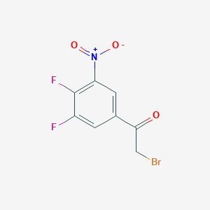 molecular formula C8H4BrF2NO3 B1412914 3',4'-Difluoro-5'-nitrophenacyl bromide CAS No. 1803809-42-8