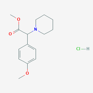 Methyl 2-(4-methoxyphenyl)-2-(piperidin-1-yl)acetate hydrochloride