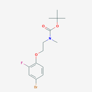 molecular formula C14H19BrFNO3 B1412923 tert-Butyl N-[2-(4-bromo-2-fluorophenoxy)ethyl]-N-methylcarbamate CAS No. 1909309-40-5