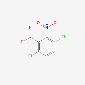 molecular formula C7H3Cl2F2NO2 B1412928 3,6-Dichloro-2-nitrobenzodifluoride CAS No. 1806305-09-8
