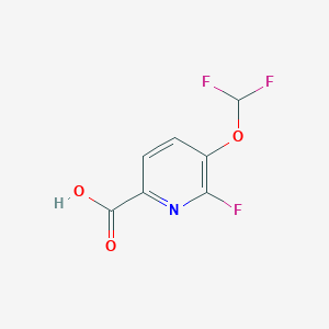 B1412932 5-Difluoromethoxy-6-fluoropicolinic acid CAS No. 1807181-62-9