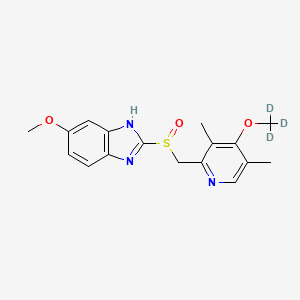 molecular formula C17H19N3O3S B14129337 2-({3,5-Dimethyl-4-[(~2~H_3_)methyloxy]pyridin-2-yl}methanesulfinyl)-6-methoxy-1H-benzimidazole CAS No. 922731-03-1