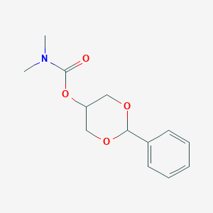 molecular formula C13H17NO4 B14129347 2-Phenyl-1,3-dioxan-5-yl dimethylcarbamate CAS No. 89078-42-2