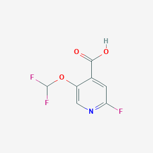 B1412935 5-Difluoromethoxy-2-fluoroisonicotinic acid CAS No. 1803823-50-8