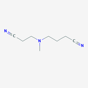 molecular formula C8H13N3 B14129363 4-((2-Cyanoethyl)(methyl)amino)butanenitrile CAS No. 1859-29-6