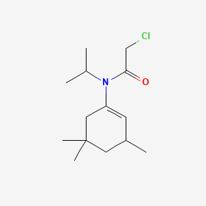 molecular formula C14H24ClNO B14129373 Acetamide, 2-chloro-N-(1-methylethyl)-N-(3,5,5-trimethyl-1-cyclohexen-1-yl)- CAS No. 75942-79-9