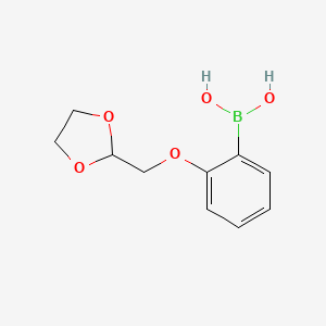 molecular formula C10H13BO5 B14129379 B-[2-(1,3-Dioxolan-2-ylmethoxy)phenyl]boronic acid CAS No. 915402-13-0