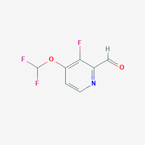 B1412940 4-Difluoromethoxy-3-fluoro-2-formylpyridine CAS No. 1803838-22-3