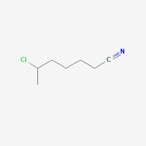 molecular formula C7H12ClN B14129428 6-Chloroheptanenitrile CAS No. 88725-94-4