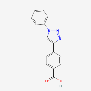 molecular formula C15H11N3O2 B14129445 4-(1-Phenyl-1H-1,2,3-triazol-4-yl)benzoic acid 