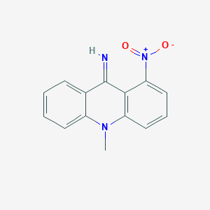 molecular formula C14H11N3O2 B14129517 10-Methyl-1-nitroacridin-9(10H)-imine CAS No. 89076-54-0