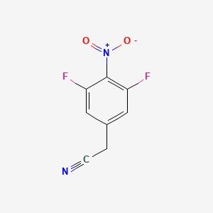 molecular formula C8H4F2N2O2 B1412954 3,5-二氟-4-硝基苯乙腈 CAS No. 1803827-93-1