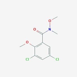 molecular formula C10H11Cl2NO3 B14129549 3,5-Dichloro-2,N-dimethoxy-N-methyl-benzamide CAS No. 205320-03-2