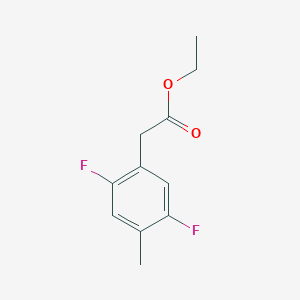 molecular formula C11H12F2O2 B1412975 Ethyl 2,5-difluoro-4-methylphenylacetate CAS No. 1806289-68-8