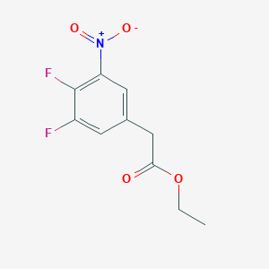 molecular formula C10H9F2NO4 B1412980 Ethyl 3,4-difluoro-5-nitrophenylacetate CAS No. 1804517-27-8