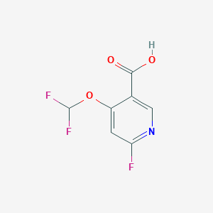 molecular formula C7H4F3NO3 B1412981 4-Difluoromethoxy-6-fluoronicotinic acid CAS No. 1806304-82-4
