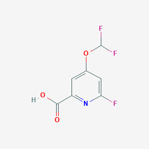 molecular formula C7H4F3NO3 B1412982 4-Difluoromethoxy-6-fluoropicolinic acid CAS No. 1807041-56-0