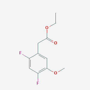 molecular formula C11H12F2O3 B1412984 Ethyl 2,4-difluoro-5-methoxyphenylacetate CAS No. 1806377-79-6