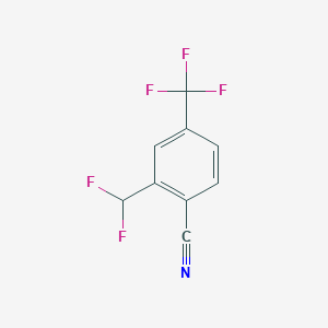 molecular formula C9H4F5N B1412994 2-Difluoromethyl-4-(trifluoromethyl)benzonitrile CAS No. 1806289-23-5
