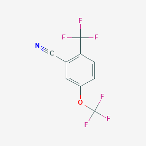 molecular formula C9H3F6NO B1413001 5-Trifluoromethoxy-2-(trifluoromethyl)benzonitrile CAS No. 1803862-31-8