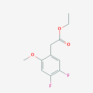 molecular formula C11H12F2O3 B1413006 Ethyl 4,5-difluoro-2-methoxyphenylacetate CAS No. 1806368-40-0
